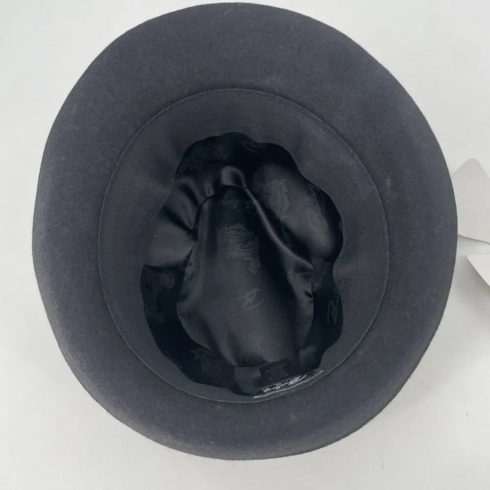 Bailey Of Hollywood Wool Felt Fedora Hat Mens M Blue Trilby Grosgrain Band #3903